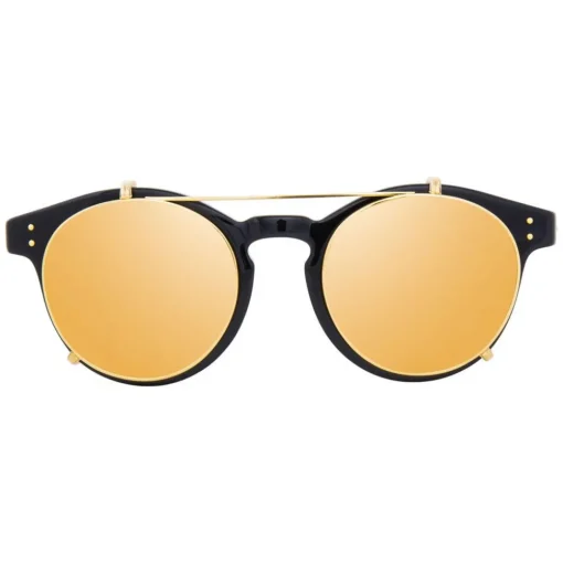 Linda Farrow - 569 C1 Oval Sunglasses - Black - Eyewear - Avvenice