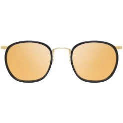Linda Farrow - 562 C13 Oval Sunglasses - Black - Eyewear - Avvenice