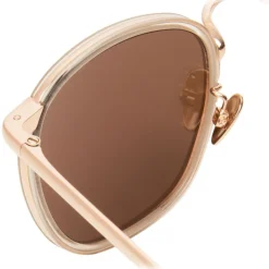 Linda Farrow - 562 C3 Oval Sunglasses - Clear - Eyewear - Avvenice^ Sunglasses & Eyewear