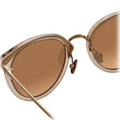 Linda Farrow - 722 C5 Oval Sunglasses - Ash - Eyewear - Avvenice^ Sunglasses & Eyewear