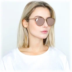 Linda Farrow - 251 C36 Oval Sunglasses - Ash - Eyewear - Avvenice