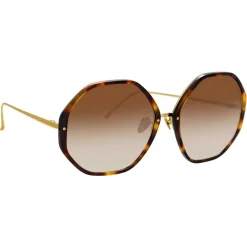 Linda Farrow - 901 C2 Oversized Sunglasses - Tortoiseshell - Eyewear - Avvenice