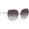 Linda Farrow - 847 C7 Oversized Sunglasses - Light Gold - Eyewear - Avvenice