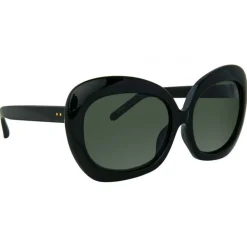 Linda Farrow - 600 C1 Oversized Sunglasses - Black - Eyewear - Avvenice^ Sunglasses & Eyewear