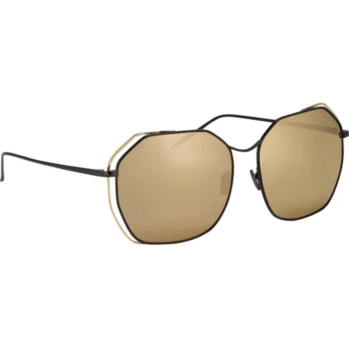 Linda Farrow - 350 C8 Oversized Sunglasses - Gold - Eyewear - Avvenice^ Sunglasses & Eyewear
