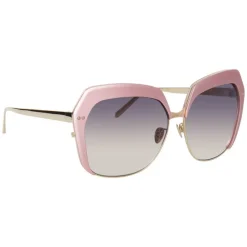 Linda Farrow - 578 C4 Oversized Sunglasses - Pink - Eyewear - Avvenice^ Sunglasses & Eyewear