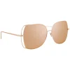 Linda Farrow - 590 C3 Oversized Sunglasses - Rose Gold - Eyewear - Avvenice^ Sunglasses & Eyewear
