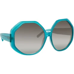 Linda Farrow - 780 C7 Oversized Sunglasses - Turquoise - Eyewear - Avvenice^ Sunglasses & Eyewear