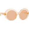 Linda Farrow - 844 C3 Oversized Sunglasses - Peach - Eyewear - Avvenice^ Sunglasses & Eyewear