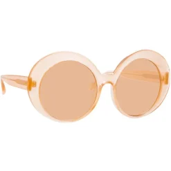 Linda Farrow - 844 C3 Oversized Sunglasses - Peach - Eyewear - Avvenice^ Sunglasses & Eyewear