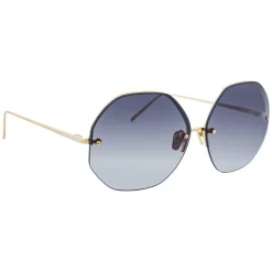 Linda Farrow - 567 C4 Oversized Sunglasses - Gold - Eyewear - Avvenice