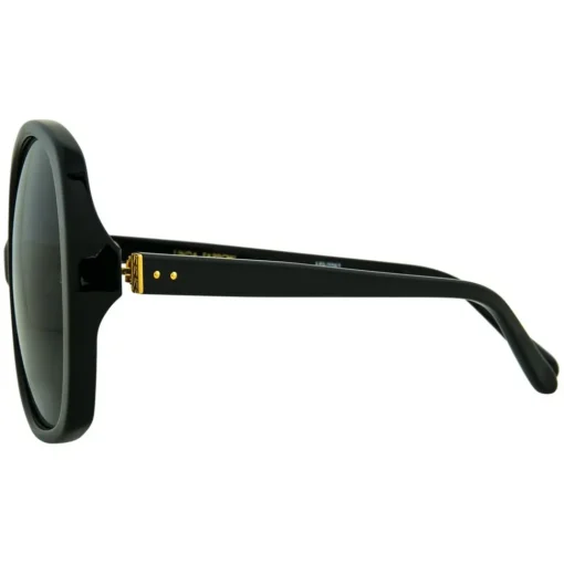Linda Farrow - 596 C1 Oversized Sunglasses - Black - Eyewear - Avvenice