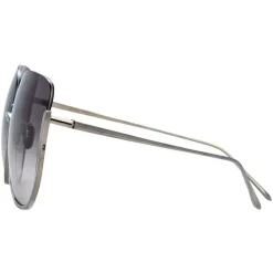 Linda Farrow - 847 C7 Oversized Sunglasses - Light Gold - Eyewear - Avvenice