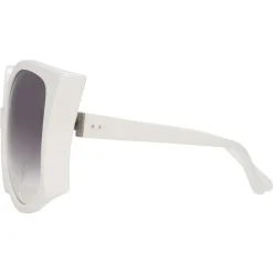 Linda Farrow - 595 C3 Oversized Sunglasses - White - Eyewear - Avvenice^ Sunglasses & Eyewear