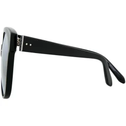 Linda Farrow - 651 C3 Oversized Sunglasses - Black - Eyewear - Avvenice^ Sunglasses & Eyewear