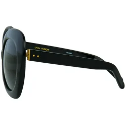 Linda Farrow - 600 C1 Oversized Sunglasses - Black - Eyewear - Avvenice^ Sunglasses & Eyewear