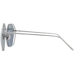 Linda Farrow - 350 C12 Oversized Sunglasses - White Gold - Eyewear - Avvenice^ Sunglasses & Eyewear