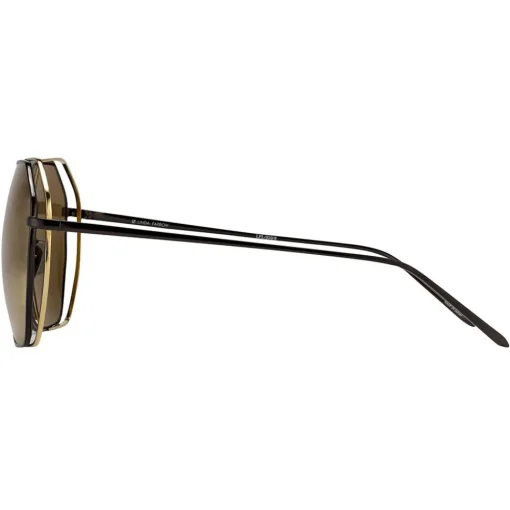 Linda Farrow - 350 C8 Oversized Sunglasses - Gold - Eyewear - Avvenice^ Sunglasses & Eyewear