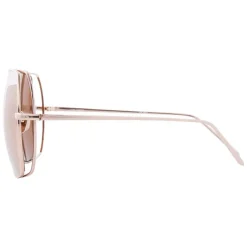 Linda Farrow - 590 C3 Oversized Sunglasses - Rose Gold - Eyewear - Avvenice^ Sunglasses & Eyewear