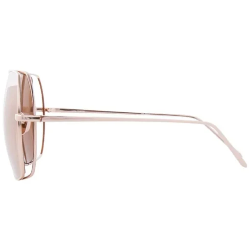 Linda Farrow - 590 C3 Oversized Sunglasses - Rose Gold - Eyewear - Avvenice^ Sunglasses & Eyewear