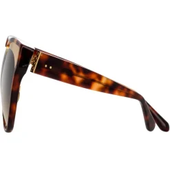 Linda Farrow - 790 C2 Oversized Sunglasses - Tortoise - Eyewear - Avvenice^ Sunglasses & Eyewear