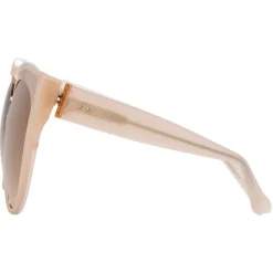 Linda Farrow - 790 C6 Oversized Sunglasses - Milky Pink - Eyewear - Avvenice^ Sunglasses & Eyewear