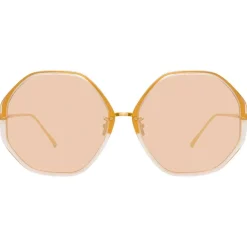 Linda Farrow - 901 C6 Oversized Sunglasses - Peach - Eyewear - Avvenice^ Sunglasses & Eyewear
