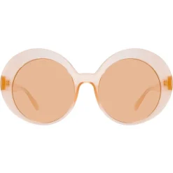 Linda Farrow - 844 C3 Oversized Sunglasses - Peach - Eyewear - Avvenice^ Sunglasses & Eyewear