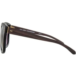 Linda Farrow - 513 C5 Oversized Sunglasses - Black - Eyewear - Lena Perminova Official - Avvenice
