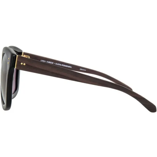 Linda Farrow - 513 C5 Oversized Sunglasses - Black - Eyewear - Lena Perminova Official - Avvenice