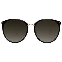 Linda Farrow - 747 C1 Oversized Sunglasses - Black - Eyewear - Avvenice