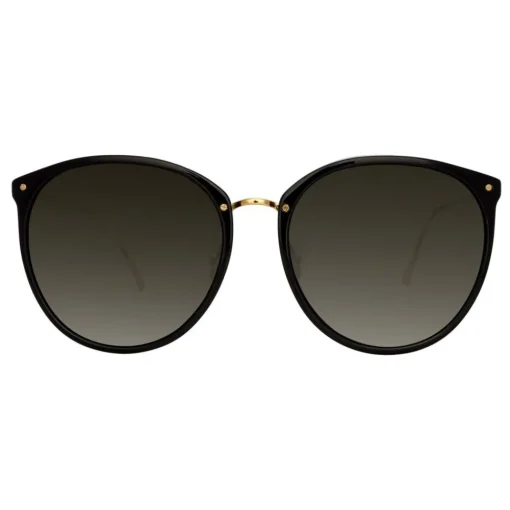Linda Farrow - 747 C1 Oversized Sunglasses - Black - Eyewear - Avvenice