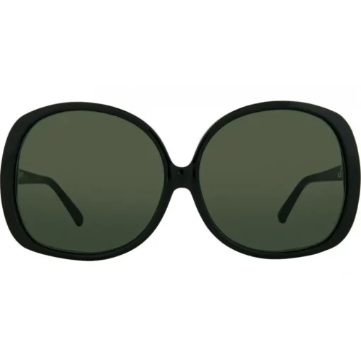 Linda Farrow - 596 C1 Oversized Sunglasses - Black - Eyewear - Avvenice