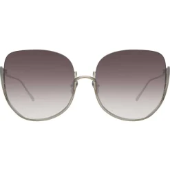 Linda Farrow - 847 C7 Oversized Sunglasses - Light Gold - Eyewear - Avvenice