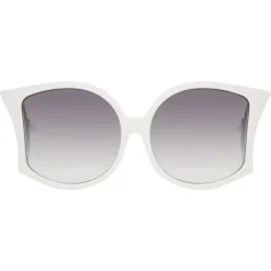 Linda Farrow - 595 C3 Oversized Sunglasses - White - Eyewear - Avvenice^ Sunglasses & Eyewear