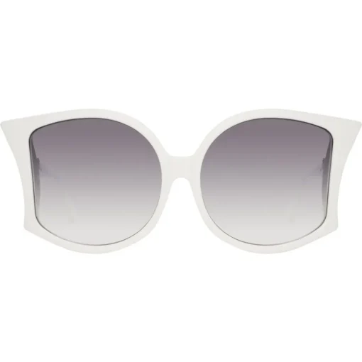 Linda Farrow - 595 C3 Oversized Sunglasses - White - Eyewear - Avvenice^ Sunglasses & Eyewear