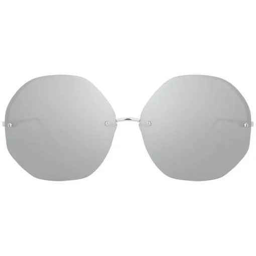 Linda Farrow - 567 C2 Oversized Sunglasses - White Gold - Eyewear - Avvenice^ Sunglasses & Eyewear