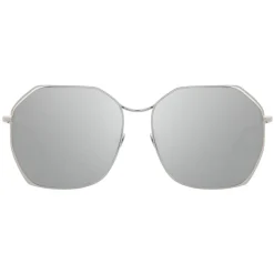 Linda Farrow - 350 C12 Oversized Sunglasses - White Gold - Eyewear - Avvenice^ Sunglasses & Eyewear