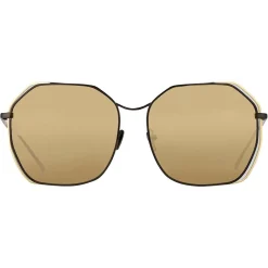 Linda Farrow - 350 C8 Oversized Sunglasses - Gold - Eyewear - Avvenice^ Sunglasses & Eyewear