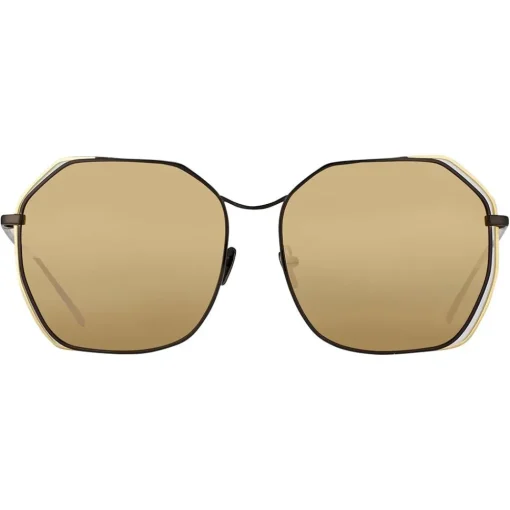 Linda Farrow - 350 C8 Oversized Sunglasses - Gold - Eyewear - Avvenice^ Sunglasses & Eyewear