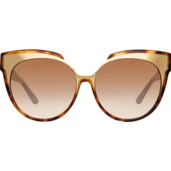 Linda Farrow - 790 C2 Oversized Sunglasses - Tortoise - Eyewear - Avvenice^ Sunglasses & Eyewear
