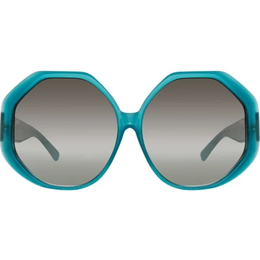 Linda Farrow - 780 C7 Oversized Sunglasses - Turquoise - Eyewear - Avvenice^ Sunglasses & Eyewear