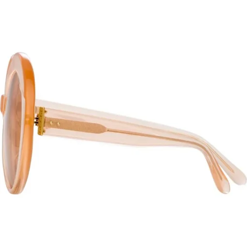 Linda Farrow - 844 C3 Oversized Sunglasses - Peach - Eyewear - Avvenice^ Sunglasses & Eyewear
