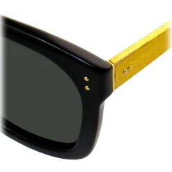 Linda Farrow - 513 C6 Oversized Sunglasses - Black - Eyewear - Avvenice
