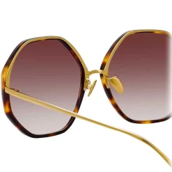 Linda Farrow - 901 C2 Oversized Sunglasses - Tortoiseshell - Eyewear - Avvenice