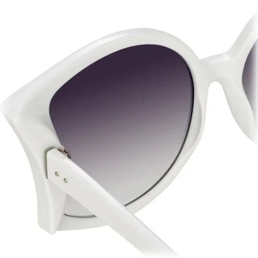 Linda Farrow - 595 C3 Oversized Sunglasses - White - Eyewear - Avvenice^ Sunglasses & Eyewear