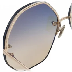 Linda Farrow - 567 C6 Oversized Sunglasses - Gold - Eyewear - Avvenice^ Sunglasses & Eyewear
