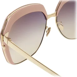 Linda Farrow - 578 C4 Oversized Sunglasses - Pink - Eyewear - Avvenice^ Sunglasses & Eyewear