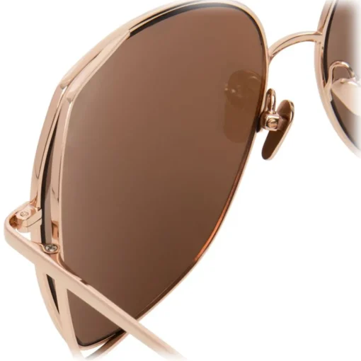 Linda Farrow - 590 C3 Oversized Sunglasses - Rose Gold - Eyewear - Avvenice^ Sunglasses & Eyewear