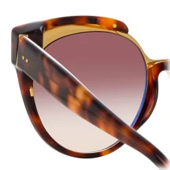 Linda Farrow - 790 C2 Oversized Sunglasses - Tortoise - Eyewear - Avvenice^ Sunglasses & Eyewear